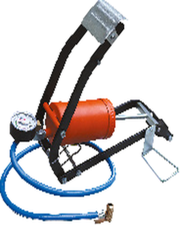 Foot Operated Air Pump - Heavy Duty, Metal Body, With Pressure Meter